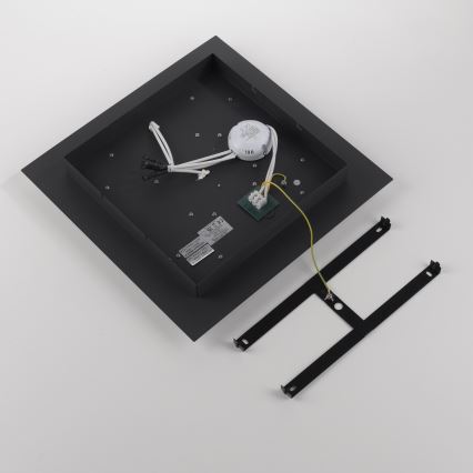 JUST LIGHT. 14439-21 - LED Kattovalaisin CICHIO LED/18,5W/230V + LED/9W 40x40 cm musta