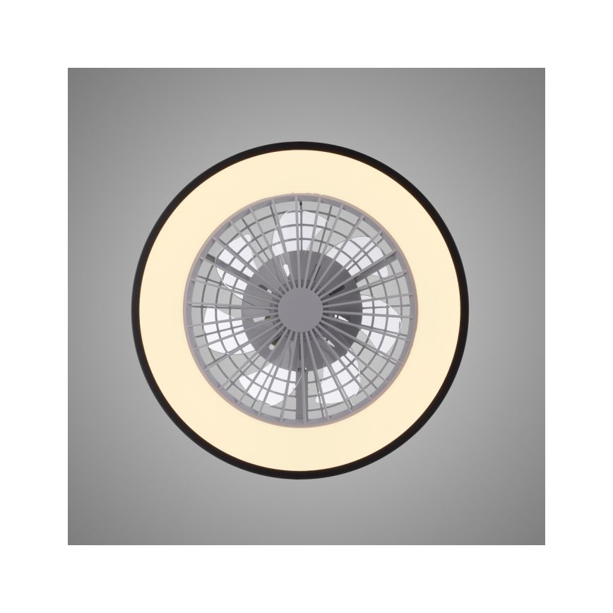 JUST LIGHT. 14447-18 - LED RGBW himmennettävä kattotuuletin valaisimella LENO LED/44W/230V 3000-6500K halkaisija 48,6 cm valkoinen + kaukosäädin