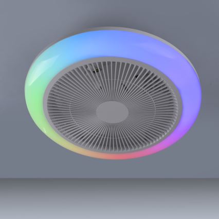 JUST LIGHT. 14623-16 - Himennettävä LED RGBW -kattotuuletin valolla BRENDA LED/22W/230V 3000–6000K Ø 46 cm valkoinen + kaukosäädin