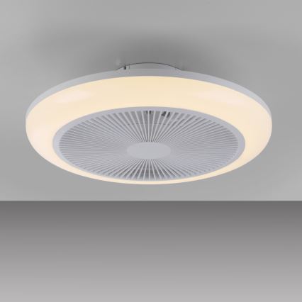 JUST LIGHT. 14623-16 - Himennettävä LED RGBW -kattotuuletin valolla BRENDA LED/22W/230V 3000–6000K Ø 46 cm valkoinen + kaukosäädin