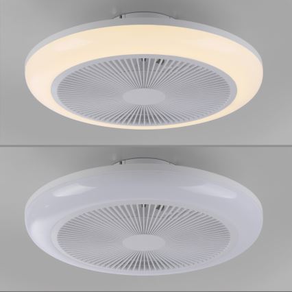 JUST LIGHT. 14623-16 - Himennettävä LED RGBW -kattotuuletin valolla BRENDA LED/22W/230V 3000–6000K Ø 46 cm valkoinen + kaukosäädin