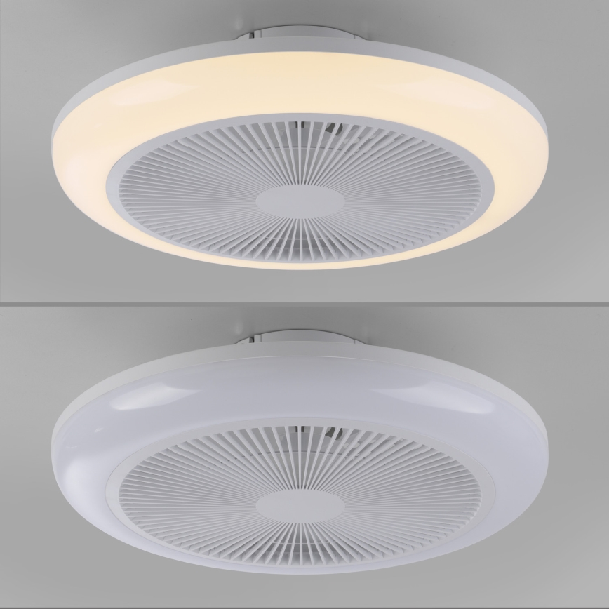 JUST LIGHT. 14623-16 - Himennettävä LED RGBW -kattotuuletin valolla BRENDA LED/22W/230V 3000–6000K Ø 46 cm valkoinen + kaukosäädin