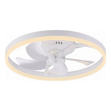 JUST LIGHT. 14624-16 - LED-himmennettävä kattotuuletin RITA valolla LED/22W/230V 3000-6000K halkaisija 50 cm valkoinen + kaukosäädin