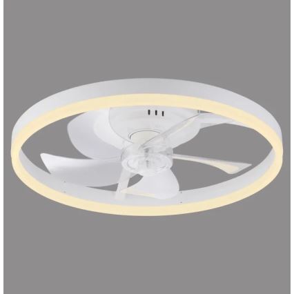 JUST LIGHT. 14624-16 - LED-himmennettävä kattotuuletin integroidulla valolla RITA LED/22W/230V 3000-6000K halkaisija 50 cm valkoinen + kaukosäädin