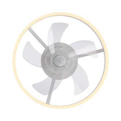 JUST LIGHT. 14624-16 - LED-himmennettävä kattotuuletin integroidulla valolla RITA LED/22W/230V 3000-6000K halkaisija 50 cm valkoinen + kaukosäädin