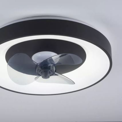 JUST LIGHT. 14644-18 - LED Himmennettävä kattovalaisin tuulettimella VENIKA LED/36W/230V halkaisija 48,6 cm 2700-5000K + kauko-ohjaus