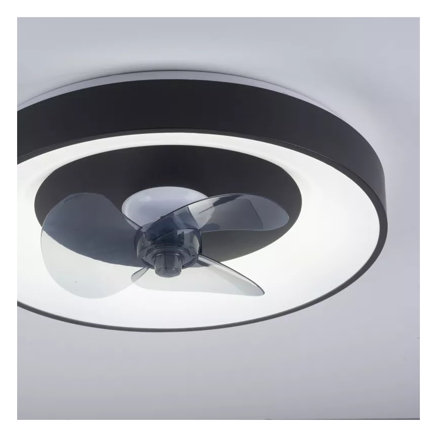 JUST LIGHT. 14644-18 - LED Himmennettävä kattovalaisin tuulettimella VENIKA LED/36W/230V halkaisija 48,6 cm 2700-5000K + kauko-ohjaus