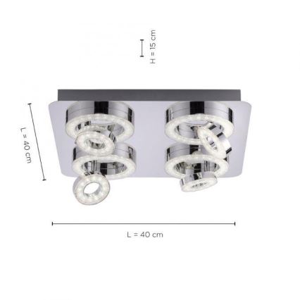 JUST LIGHT. 14662-17 - LED RGBW Himmennettävä kohdevalo TIM LOLASMART 4xLED/5,9/230V 2700-5000K + kauko-ohjaus