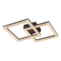 JUST LIGHT. 14732-18 - LED-kattovalaisin GLITRA LED/17,5W/230V 37,6x37,6 cm musta