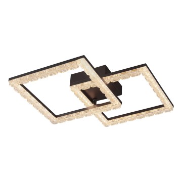 JUST LIGHT. 14732-18 - LED-kattovalaisin GLITRA LED/17,5W/230V 37,6x37,6 cm musta