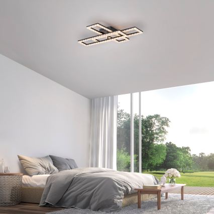 JUST LIGHT. 14733-18 - LED kattovalaisin GLITRA LED/35W/230V 57x72 cm musta