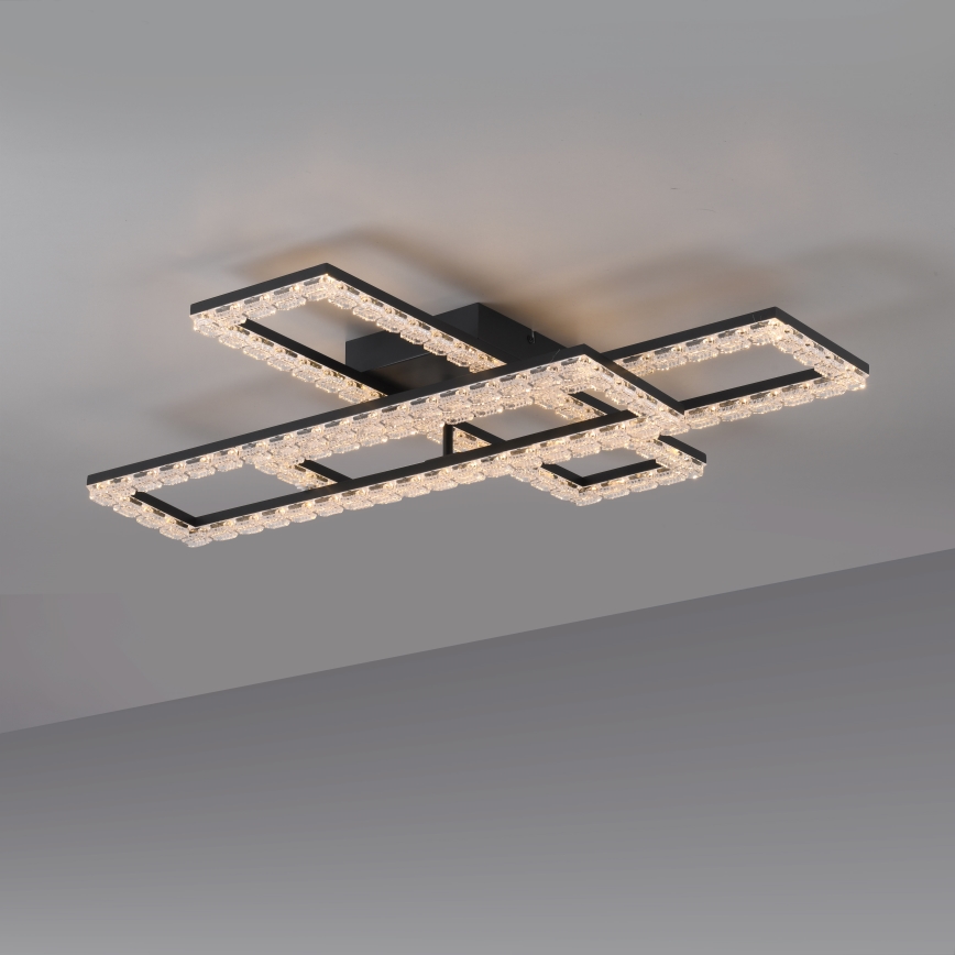 JUST LIGHT. 14733-18 - LED kattovalaisin GLITRA LED/35W/230V 57x72 cm musta