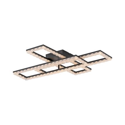 JUST LIGHT. 14733-18 - LED kattovalaisin GLITRA LED/35W/230V 57x72 cm musta