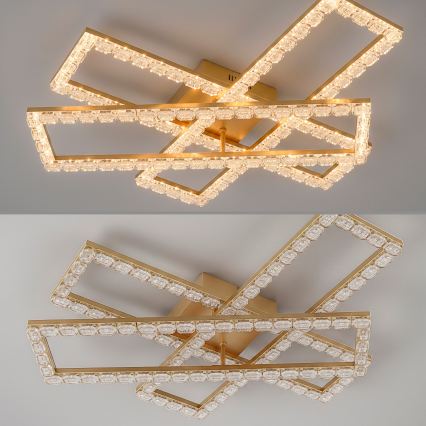JUST LIGHT. 14733-60 - LED-kattovalaisin GLITRA LED/35W/230V 57,25x72,05 cm kultainen