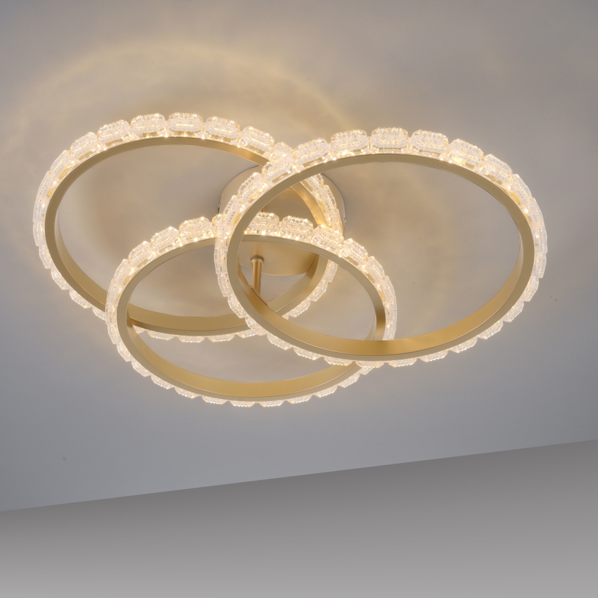 JUST LIGHT. 14734-60 - LED-kattovalaisin GLITRA LED/37W/230V halkaisija 50 cm kultainen