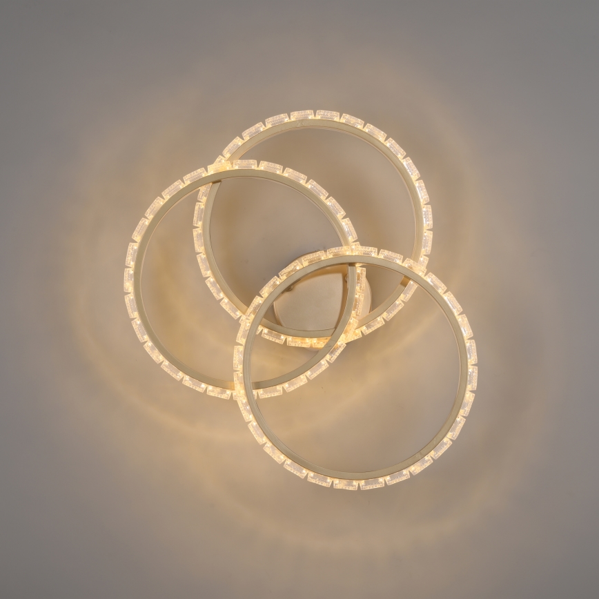 JUST LIGHT. 14734-60 - LED-kattovalaisin GLITRA LED/37W/230V halkaisija 50 cm kultainen