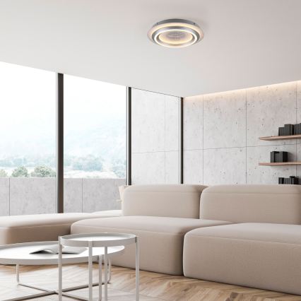 JUST LIGHT. 15089-21 - LED-katto­valaisin CICHIO LED/36W/230V, halkaisija 40 cm, mattakromi