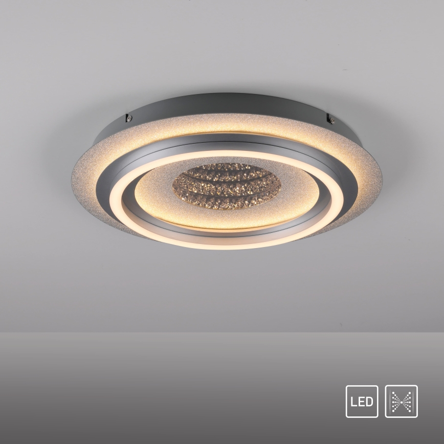 JUST LIGHT. 15089-21 - LED-katto­valaisin CICHIO LED/36W/230V, halkaisija 40 cm, mattakromi