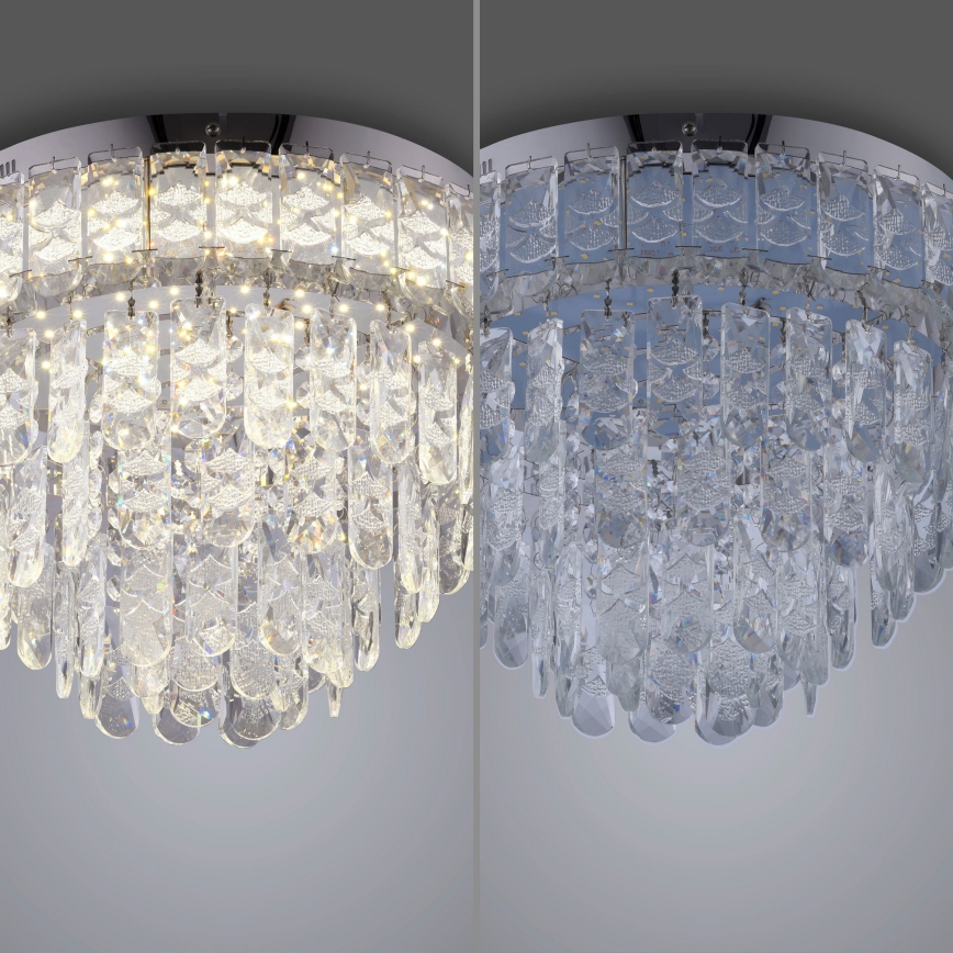 JUST LIGHT. 15092-17 - LED-kattovalaisin KULUNKA LED/33W/230V, Ø 38 cm, kiiltävä kromi