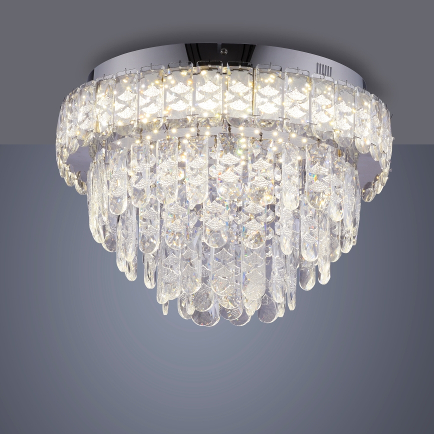 JUST LIGHT. 15092-17 - LED-kattovalaisin KULUNKA LED/33W/230V, Ø 38 cm, kiiltävä kromi
