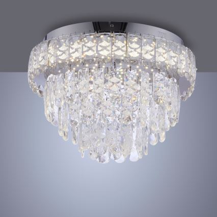 JUST LIGHT. 15092-17 - LED-kattovalaisin KULUNKA LED/33W/230V, Ø 38 cm, kiiltävä kromi