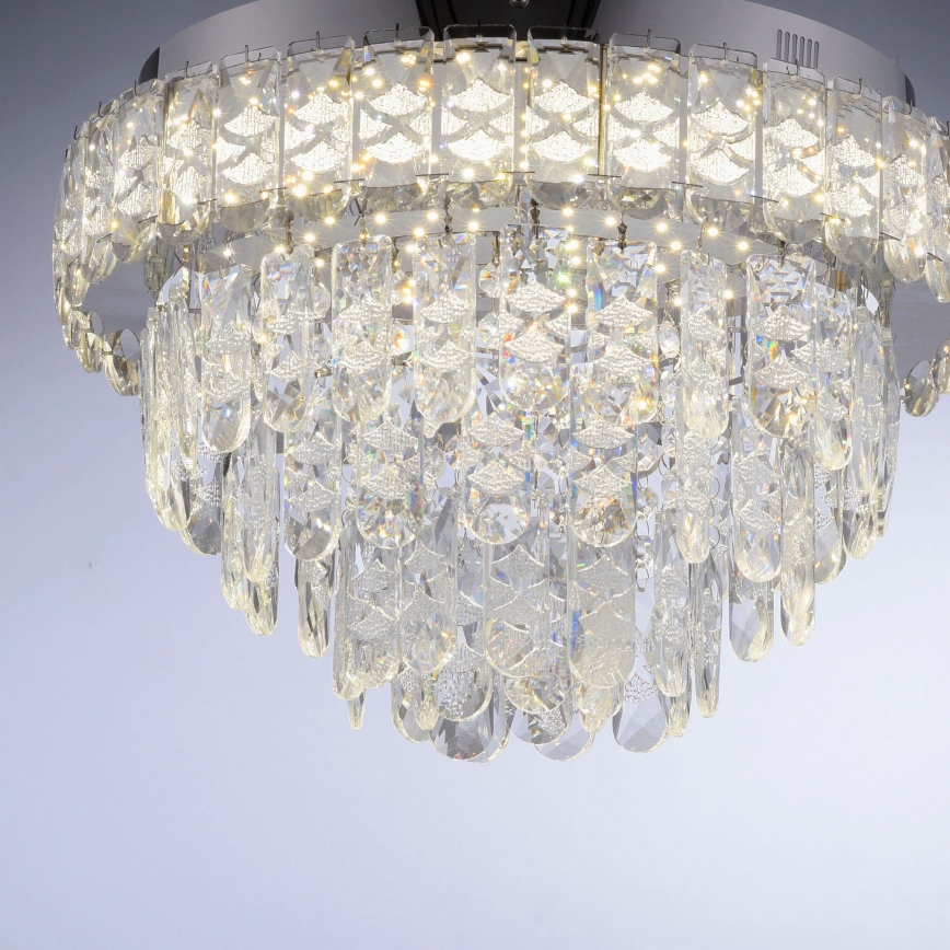 JUST LIGHT. 15092-17 - LED-kattovalaisin KULUNKA LED/33W/230V, Ø 38 cm, kiiltävä kromi