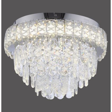 JUST LIGHT. 15092-17 - LED-kattovalaisin KULUNKA LED/33W/230V, Ø 38 cm, kiiltävä kromi