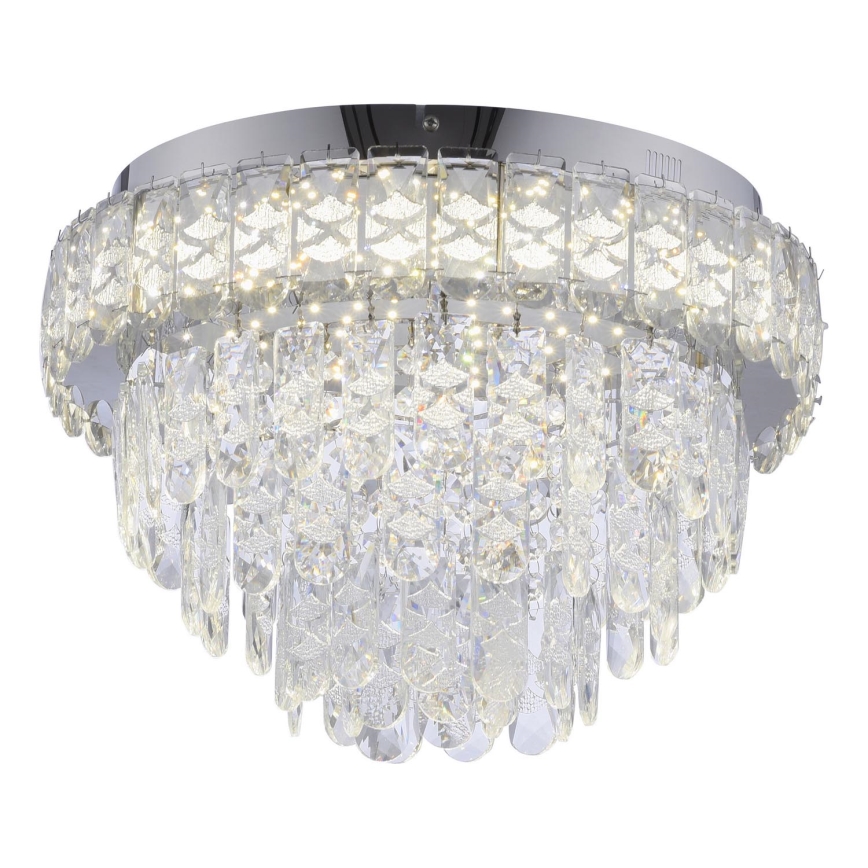 JUST LIGHT. 15092-17 - LED-kattovalaisin KULUNKA LED/33W/230V, Ø 38 cm, kiiltävä kromi