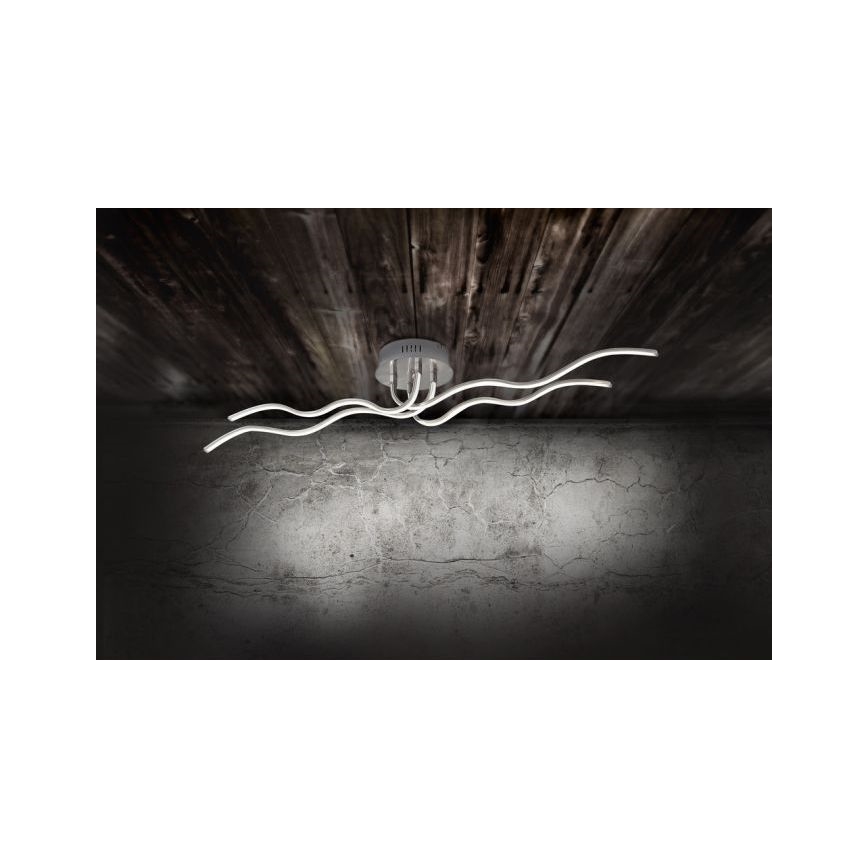 JUST LIGHT. 15126-55 - Kiinteä LED-kattokruunu WAVE LED/29,4W/230V mattakromi