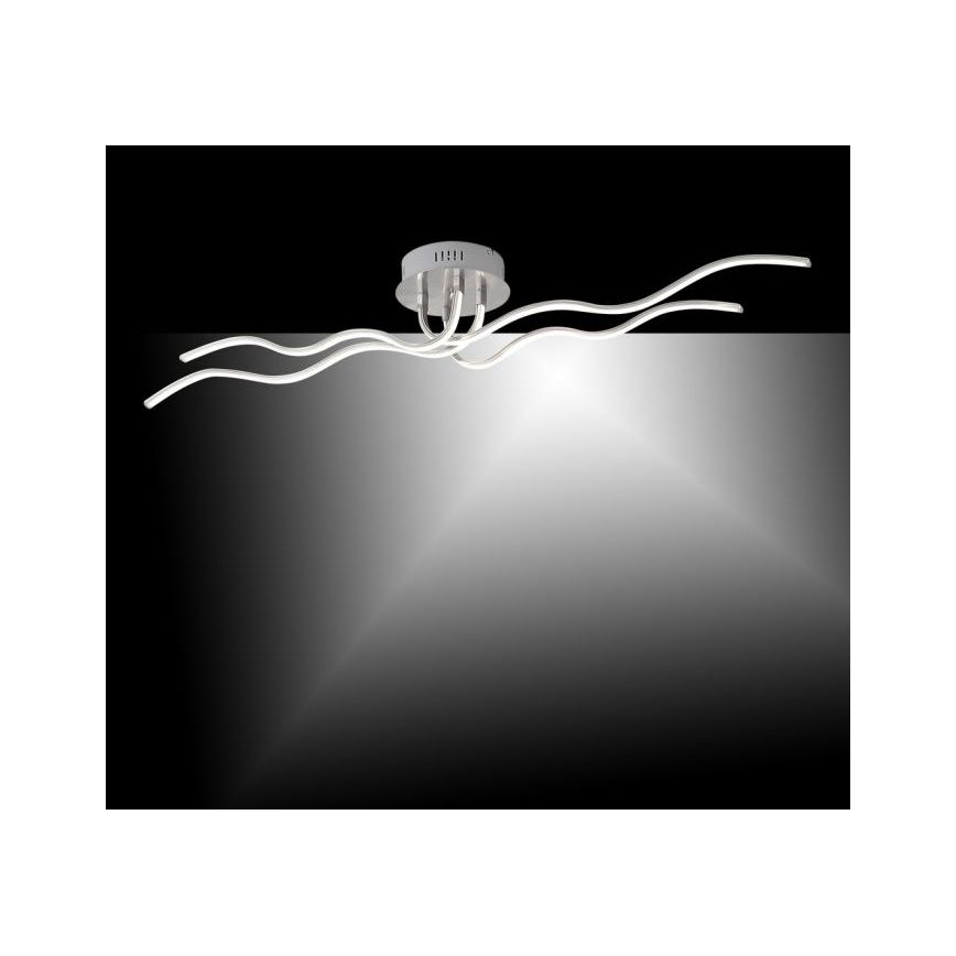 JUST LIGHT. 15126-55 - Kiinteä LED-kattokruunu WAVE LED/29,4W/230V mattakromi