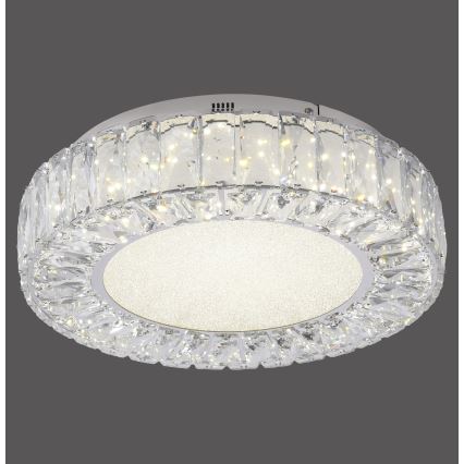 JUST LIGHT. 15221-17 - LED-kattovalaisin KULUNKA LED/32W/230V, halkaisija 37 cm, kiiltävä kromi