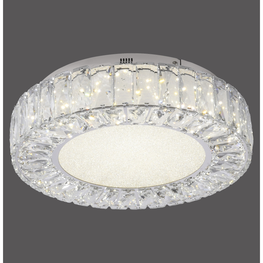 JUST LIGHT. 15221-17 - LED-kattovalaisin KULUNKA LED/32W/230V, halkaisija 37 cm, kiiltävä kromi