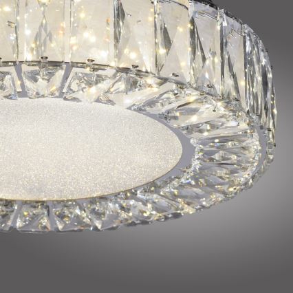 JUST LIGHT. 15221-17 - LED-kattovalaisin KULUNKA LED/32W/230V, halkaisija 37 cm, kiiltävä kromi