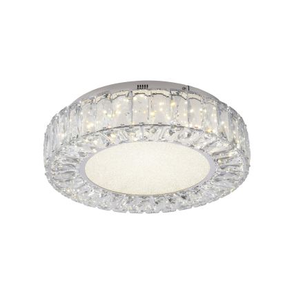JUST LIGHT. 15221-17 - LED-kattovalaisin KULUNKA LED/32W/230V, halkaisija 37 cm, kiiltävä kromi