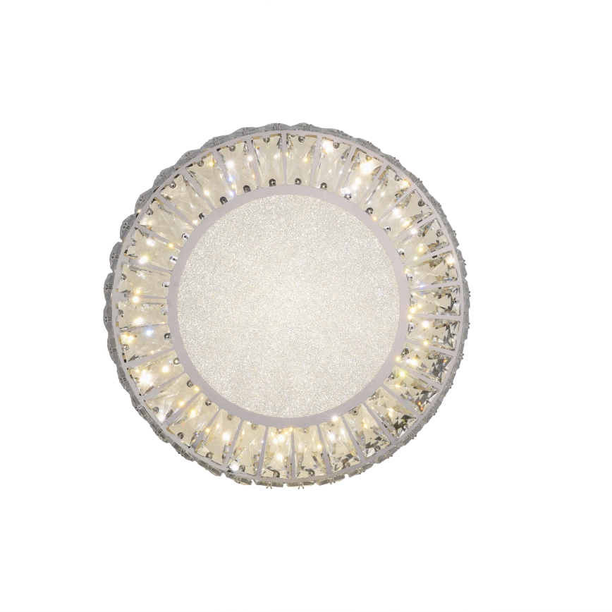 JUST LIGHT. 15221-17 - LED-kattovalaisin KULUNKA LED/32W/230V, halkaisija 37 cm, kiiltävä kromi