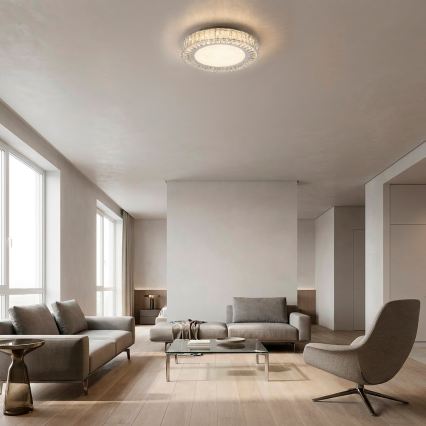 JUST LIGHT. 15222-17 - LED-kattovalaisin KULUNKA LED/46W/230V halkaisija 50 cm kiiltävä kromi