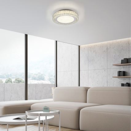 JUST LIGHT. 15222-17 - LED-kattovalaisin KULUNKA LED/46W/230V halkaisija 50 cm kiiltävä kromi
