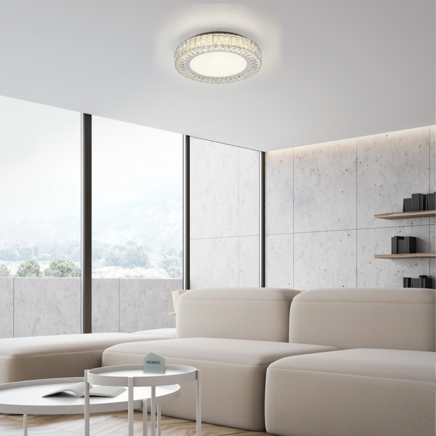 JUST LIGHT. 15222-17 - LED-kattovalaisin KULUNKA LED/46W/230V halkaisija 50 cm kiiltävä kromi