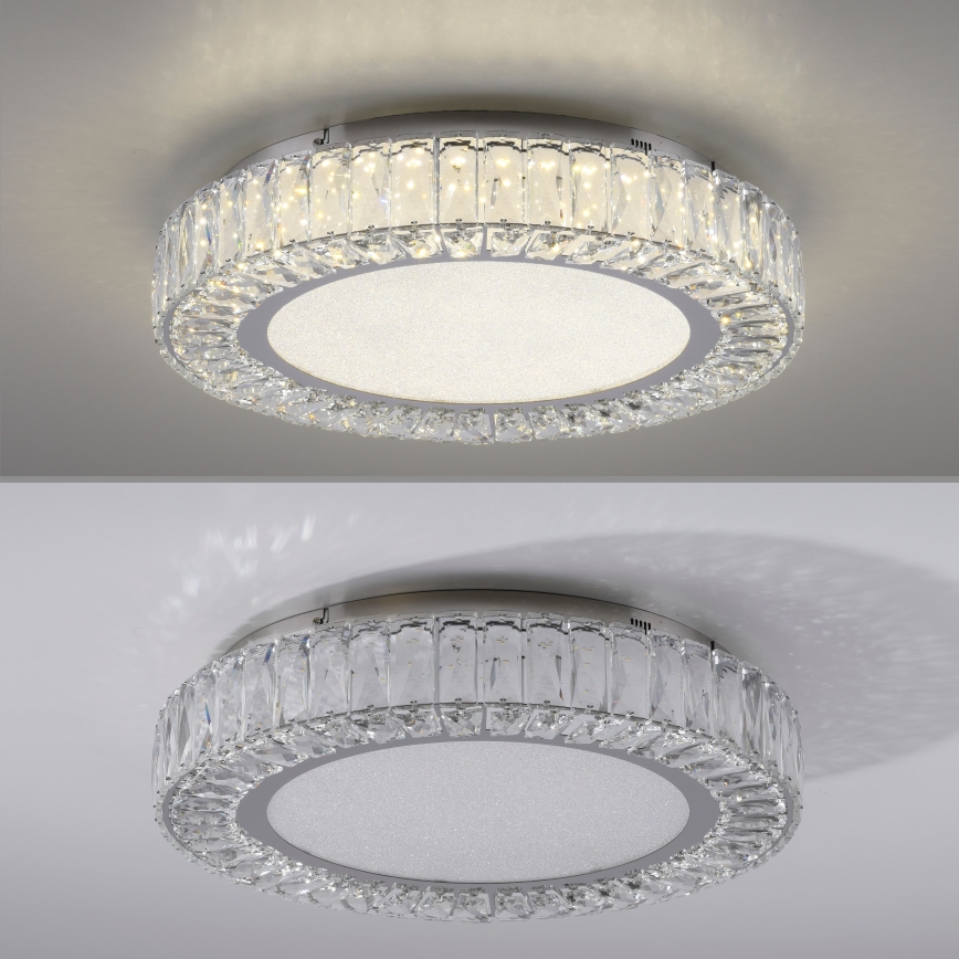 JUST LIGHT. 15222-17 - LED-kattovalaisin KULUNKA LED/46W/230V halkaisija 50 cm kiiltävä kromi