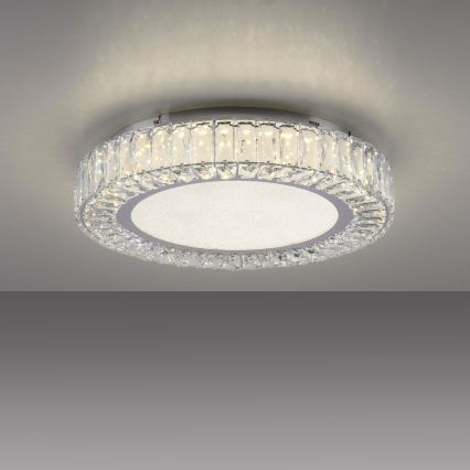 JUST LIGHT. 15222-17 - LED-kattovalaisin KULUNKA LED/46W/230V halkaisija 50 cm kiiltävä kromi