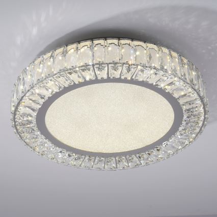 JUST LIGHT. 15222-17 - LED-kattovalaisin KULUNKA LED/46W/230V halkaisija 50 cm kiiltävä kromi
