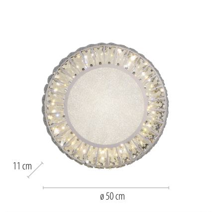 JUST LIGHT. 15222-17 - LED-kattovalaisin KULUNKA LED/46W/230V halkaisija 50 cm kiiltävä kromi