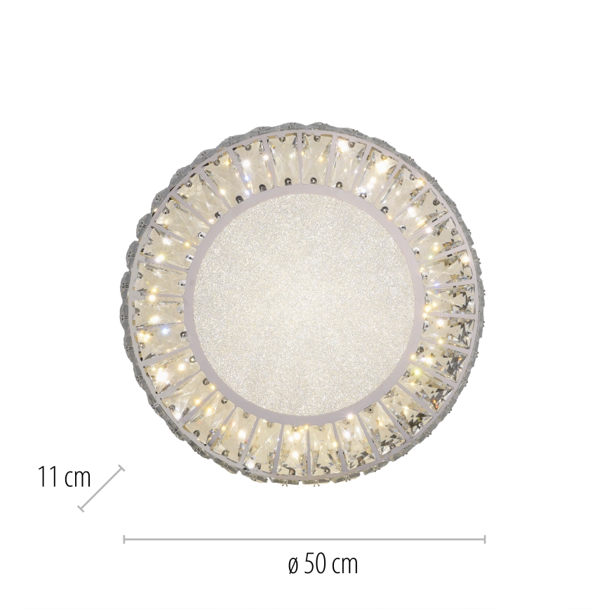 JUST LIGHT. 15222-17 - LED-kattovalaisin KULUNKA LED/46W/230V halkaisija 50 cm kiiltävä kromi