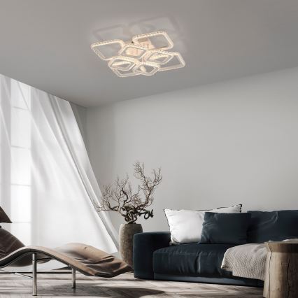 JUST LIGHT. 15269-16 - LED-kattovalaisin CRYSTALLO LED/43,5W/230V 49x49 cm valkoinen