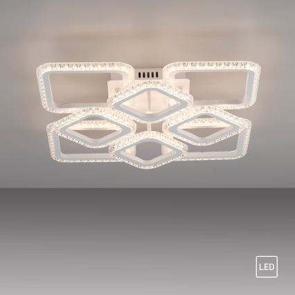 JUST LIGHT. 15269-16 - LED-kattovalaisin CRYSTALLO LED/43,5W/230V 49x49 cm valkoinen