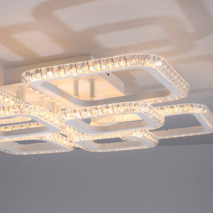 JUST LIGHT. 15269-16 - LED-kattovalaisin CRYSTALLO LED/43,5W/230V 49x49 cm valkoinen