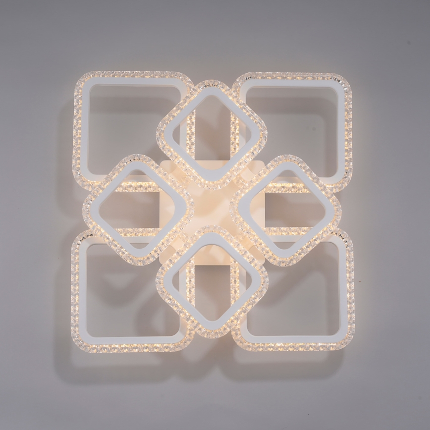 JUST LIGHT. 15269-16 - LED-kattovalaisin CRYSTALLO LED/43,5W/230V 49x49 cm valkoinen