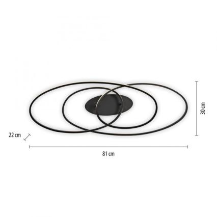 JUST LIGHT. 15321-18 - LED-kattovalaisin LUMACA LED/33W/230V musta