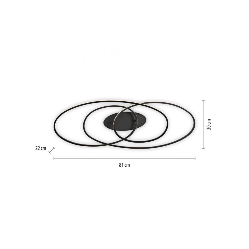 JUST LIGHT. 15321-18 - LED-kattovalaisin LUMACA LED/33W/230V musta