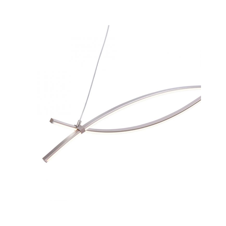 JUST LIGHT. 15382-55 - LED-kattokruunu johdossa MAJA 2xLED/8,4W/230V mattakromi